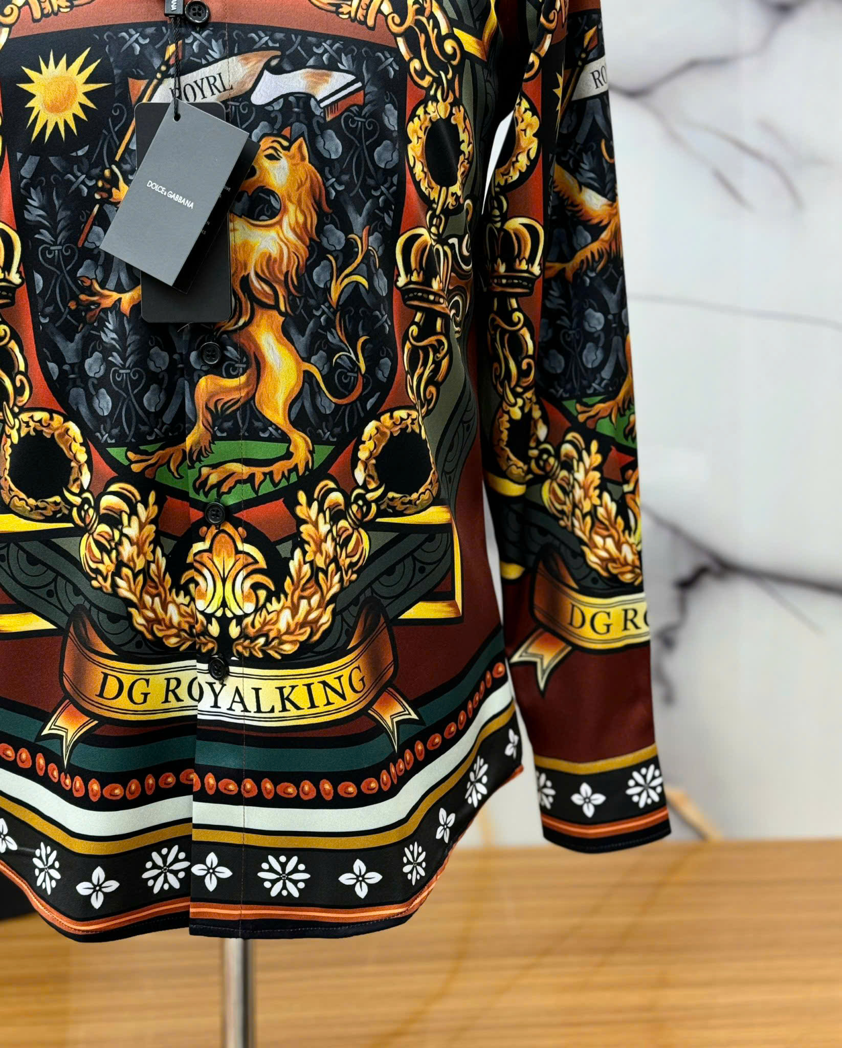 Áo sơ mi dài tay Dolce Gabbana DG họa tiết sử tử Like Auth on web CD